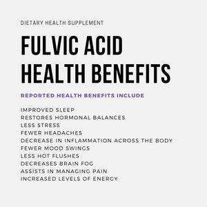 FULVIC ACID: Some of the health benefits of Fulvic Acid