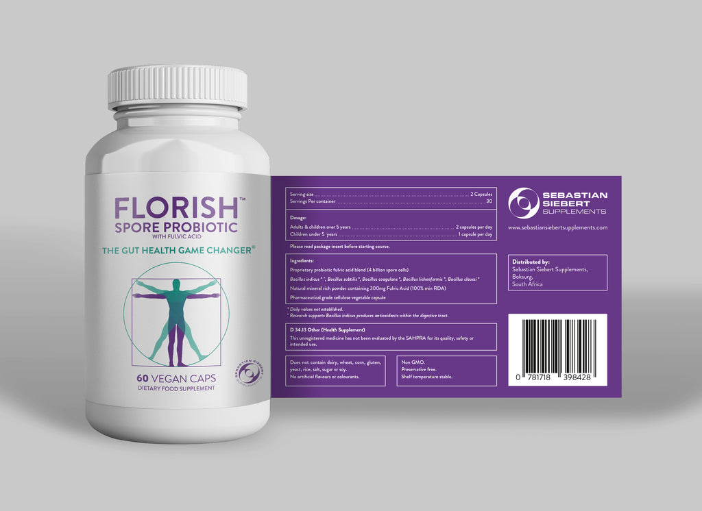 New FLORISH Spore Probiotics with Fulvic Acid Packaging soon!